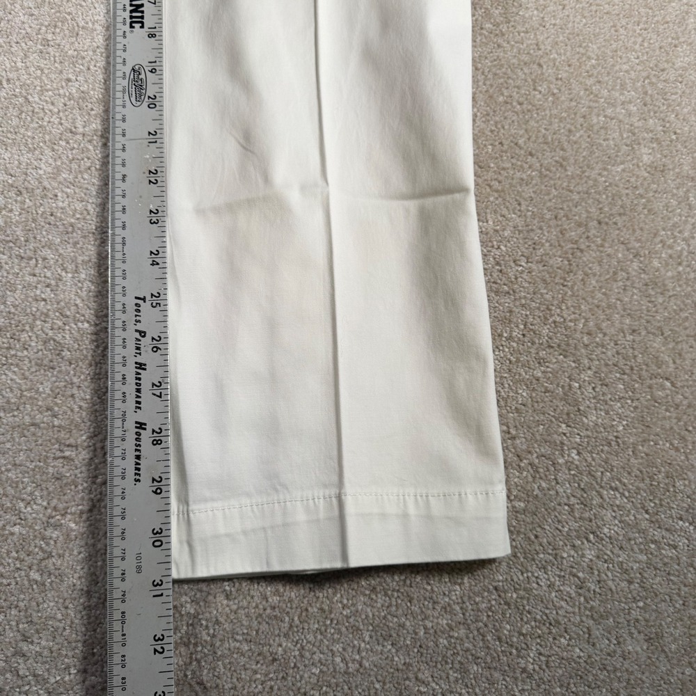 Talbots The Perfect Chino Women 16 (37 X 31) White Straight Leg Full Length NEW - Picture 7 of 11